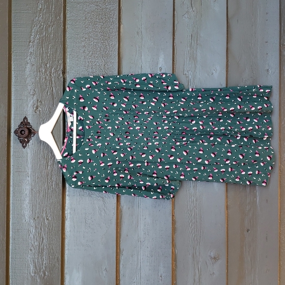 BODEN Aurelia Tunic Green Heathland Bud sz 8L Women's - Picture 3 of 10